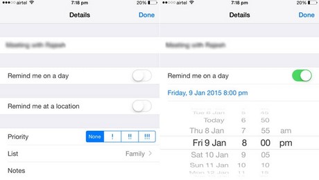 Cách chia sẻ nhắc nhở trong Reminders với Family Sharing trên iPhone, iPad chạy iOS 8