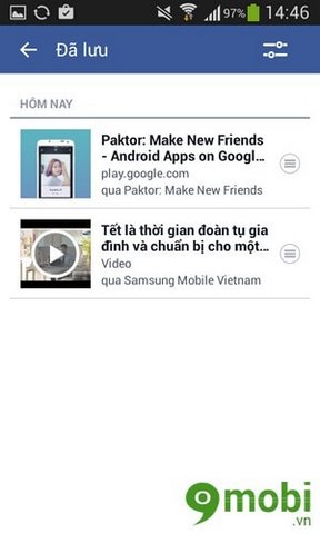 Mẹo lưu nội dung ưa thích với Facebook trên Android, iOS
