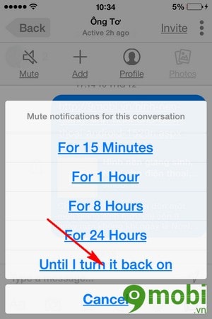 Hướng dẫn tắt thông báo Facebook Messenger trên iPhone