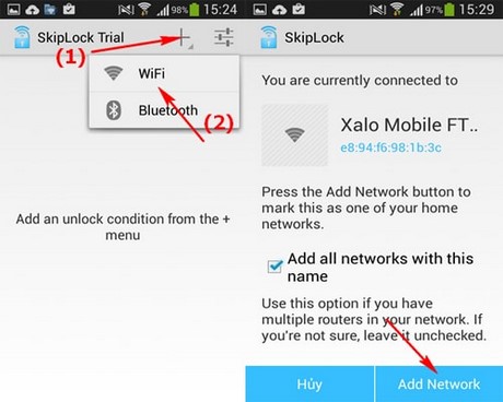 Thủ thuật tự động khoá màn hình khi kết nối vào Wifi lạ trên Android