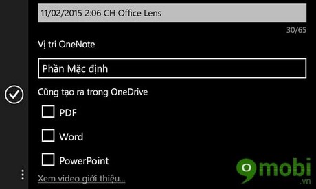tai Office Lens cho Lumia
