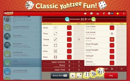 Yahtzee with Buddies cho Android miễn phí
