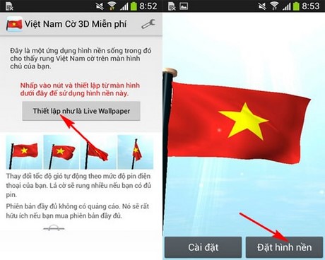 Cài hình nền động lá cờ Việt Nam dịp SEA Games