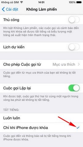 bat che do khong lam phien tren iPhone 6