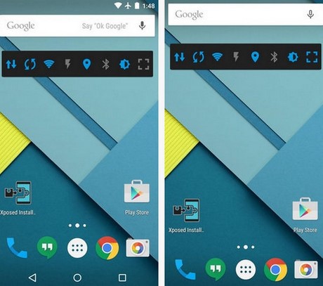 Ẩn cột sóng, ẩn giờ, ẩn biểu tượng pin Android, mở rộng màn hình Android