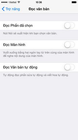 Bật - tắt Speak Screen trên iPhone 6s, 6s Plus, 6, 5s, 5