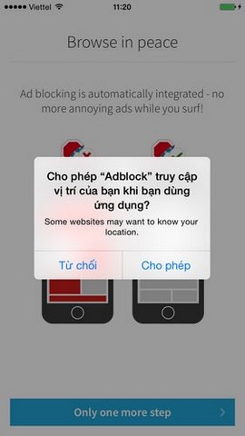 Cài đặt Adblock Browser trên iPhone