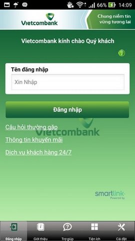 ung dung vietcombank cho android