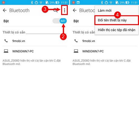Hướng dẫn thay đổi tên Bluetooth Zenfone