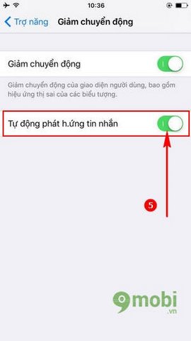 tat tu dong phat effect message cho iphone