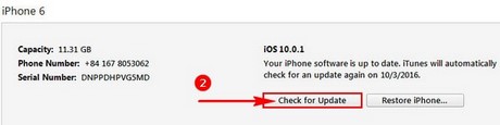 update iOS 10.1 bang iTunes