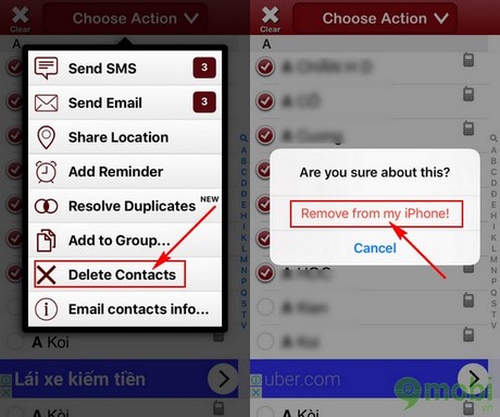delete multiple iPhone phones by Groups