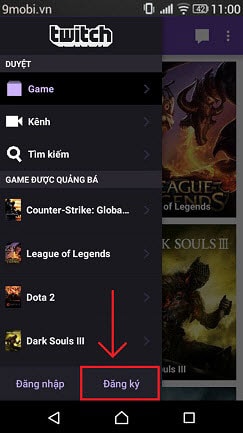 dang ky twitch iphone
