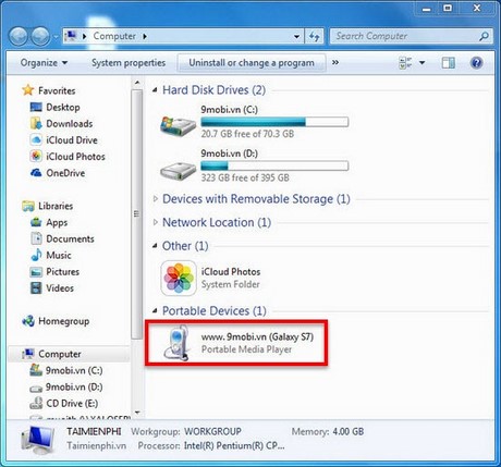 Quản lý dữ liệu Samsung trên PC, Laptop không cần phần mềm