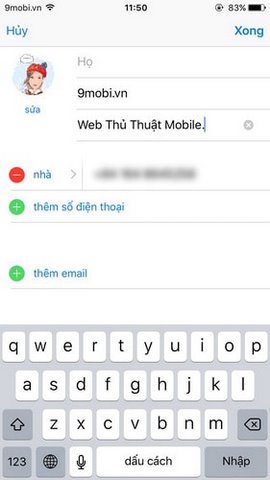 them thong tin danh ba iphone