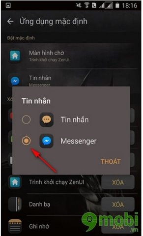 kich hoat sms cua facebok messenger tren android