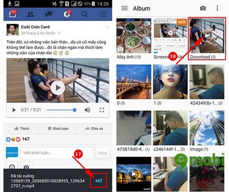 Tải video trên Facebook trên Samsung Galaxy j7, j5