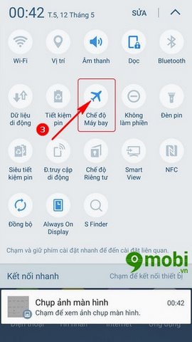 tat airplane mode tren Samsung Galaxy Note 7
