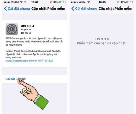 Nâng cấp iOS 9.3.4, cách nâng cấp iOS 9.3.4 cho iPhone, iPad