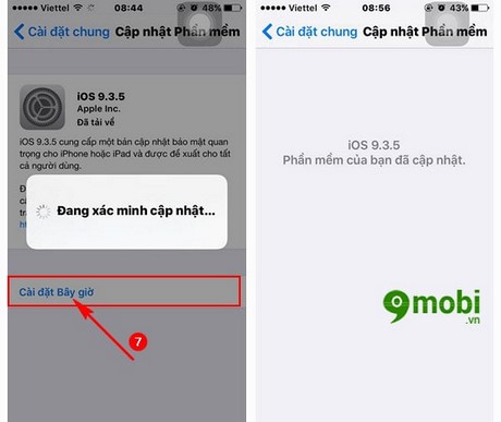Nâng cấp iOS 9.3.5, cách nâng cấp iOS 9.3.5 cho iPhone, iPad