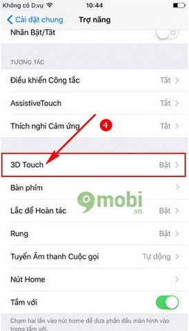 kich hoat 3d touch tren iPhone