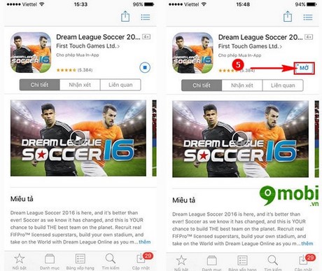 huong dan tai Dream League Soccer 2016 cho iPhone