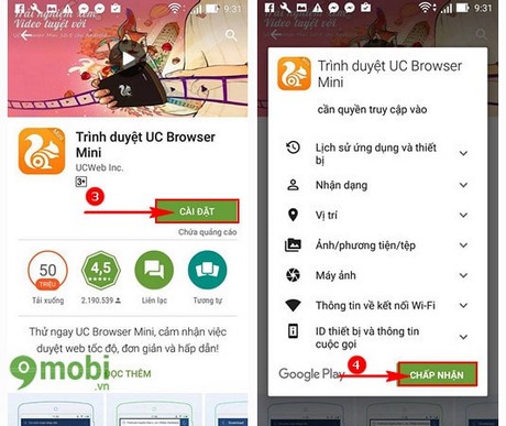 cai dat UC browser Mini cho Android