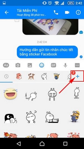 gui loi chuc nam moi 2017 bang sticker facebook