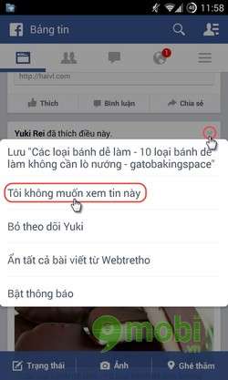 an cac post khong muon xem tren facebook