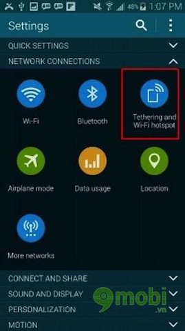 Samsung Galaxy S5 - Cách phát Wifi trên S5