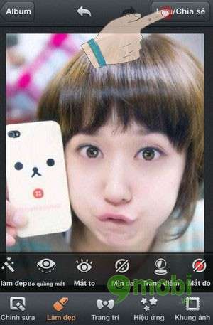 chinh mat dep bang photowonder voi iphone 6 plus, 6, ip 5s, 5, 4s, 4 