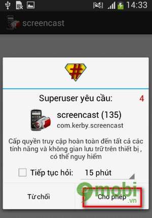 Screencast - Quay video màn hình trên Android