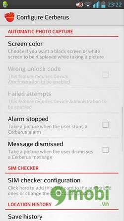 Chống trộm cho android - Cerberus anti theft