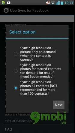 Đồng bộ hóa hình ảnh và danh bạ điện thoại Android với UberSync