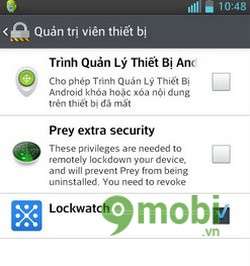 Lockwatch - Tìm điện thoại bị mất trên Android