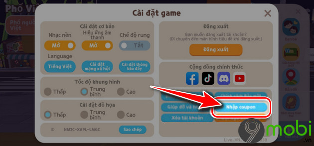 huong dan nhap giftcode play together 10 2023 tren iOS